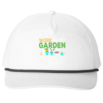 Gardening Shirts Dog Lover Gardener Garden Pet Gift Plants Snapback Five-Panel Rope Hat