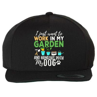 Gardening Shirts Dog Lover Gardener Garden Pet Gift Plants Wool Snapback Cap