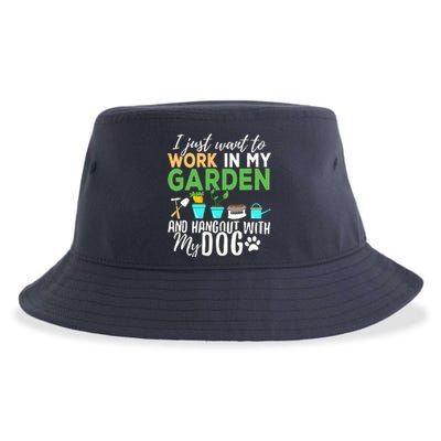 Gardening Shirts Dog Lover Gardener Garden Pet Gift Plants Sustainable Bucket Hat