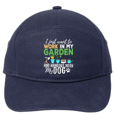 Gardening Shirts Dog Lover Gardener Garden Pet Gift Plants 7-Panel Snapback Hat