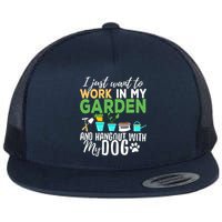 Gardening Shirts Dog Lover Gardener Garden Pet Gift Plants Flat Bill Trucker Hat