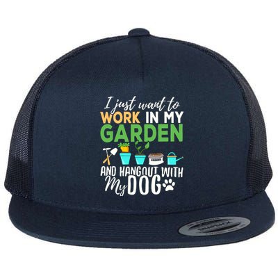 Gardening Shirts Dog Lover Gardener Garden Pet Gift Plants Flat Bill Trucker Hat