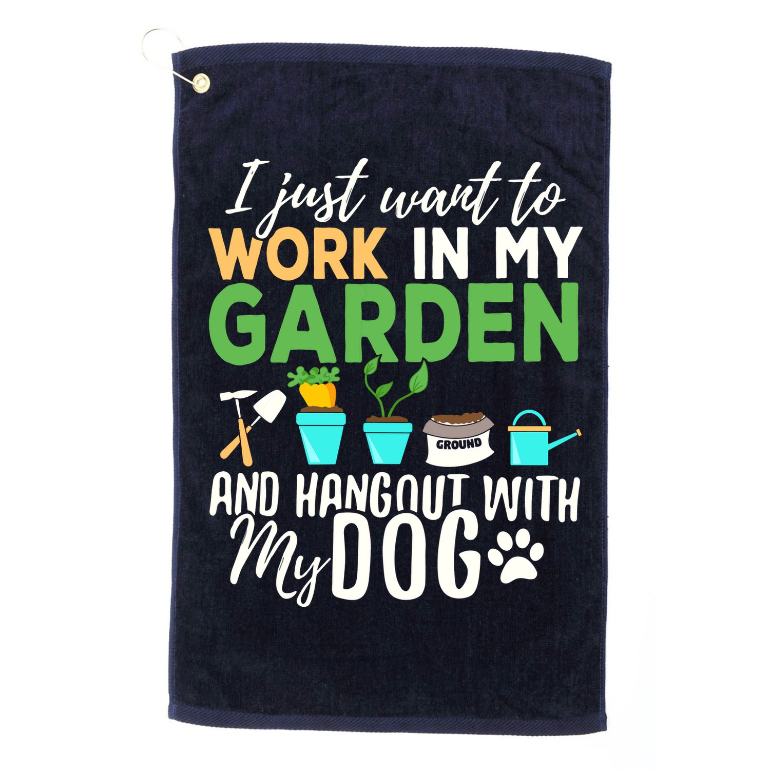 Gardening Shirts Dog Lover Gardener Garden Pet Gift Plants Golf Towel
