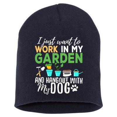 Gardening Shirts Dog Lover Gardener Garden Pet Gift Plants Short Acrylic Beanie