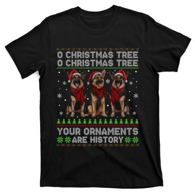 German Shepherd Dog Oh Christmas Tree Ugly Xmas T-Shirt