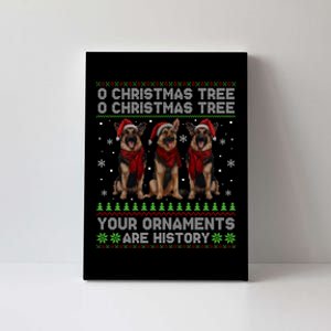 German Shepherd Dog Oh Christmas Tree Ugly Xmas Canvas