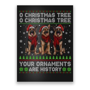 German Shepherd Dog Oh Christmas Tree Ugly Xmas Poster