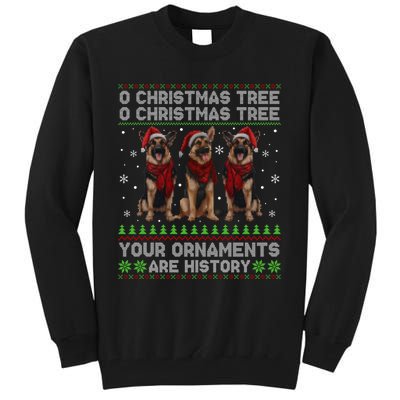 German Shepherd Dog Oh Christmas Tree Ugly Xmas Tall Sweatshirt