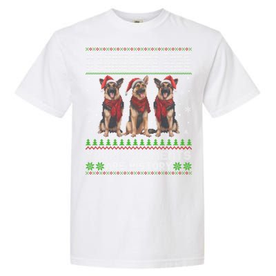 German Shepherd Dog Oh Christmas Tree Ugly Xmas Garment-Dyed Heavyweight T-Shirt