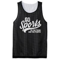 Go Sports Do The Thing Win The Points Funny Retro Mesh Reversible Basketball Jersey Tank