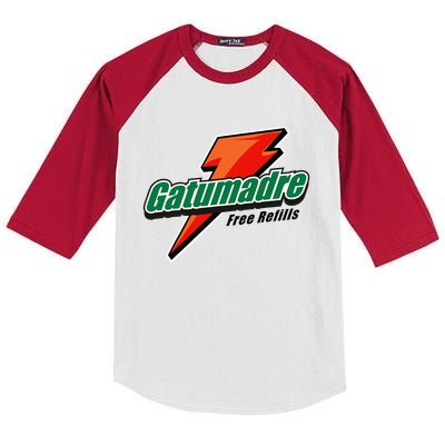 Gatumadre Sports Drink Parody Funny Mexican Kids Colorblock Raglan Jersey