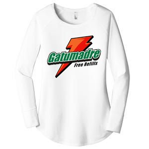 Gatumadre Sports Drink Parody Funny Mexican Women's Perfect Tri Tunic Long Sleeve Shirt