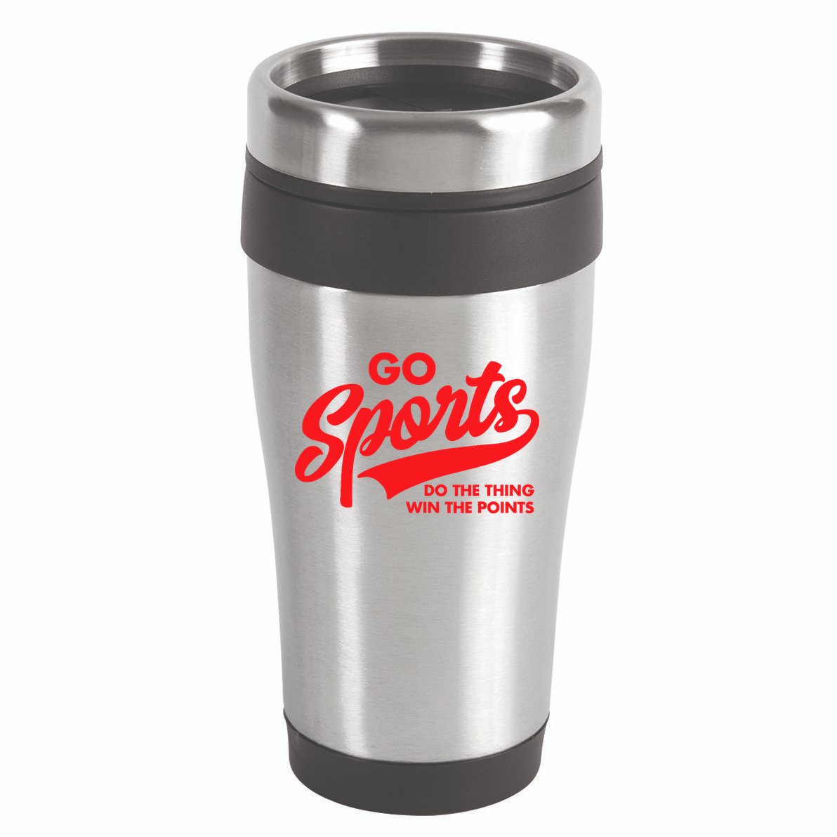 Go Sports Do The Thing Win The Points Funny Red Text 16oz Travel Tumbler