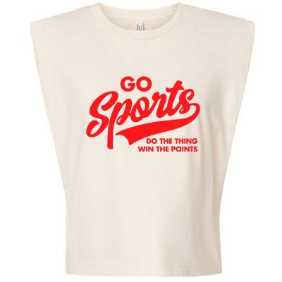 Go Sports Do The Thing Win The Points Funny Red Text Garment-Dyed Women's Muscle Tee