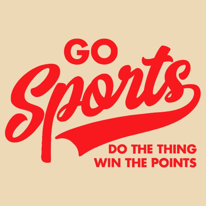 Go Sports Do The Thing Win The Points Funny Red Text Drawstring Bag