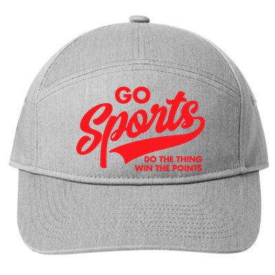 Go Sports Do The Thing Win The Points Funny Red Text 7-Panel Snapback Hat