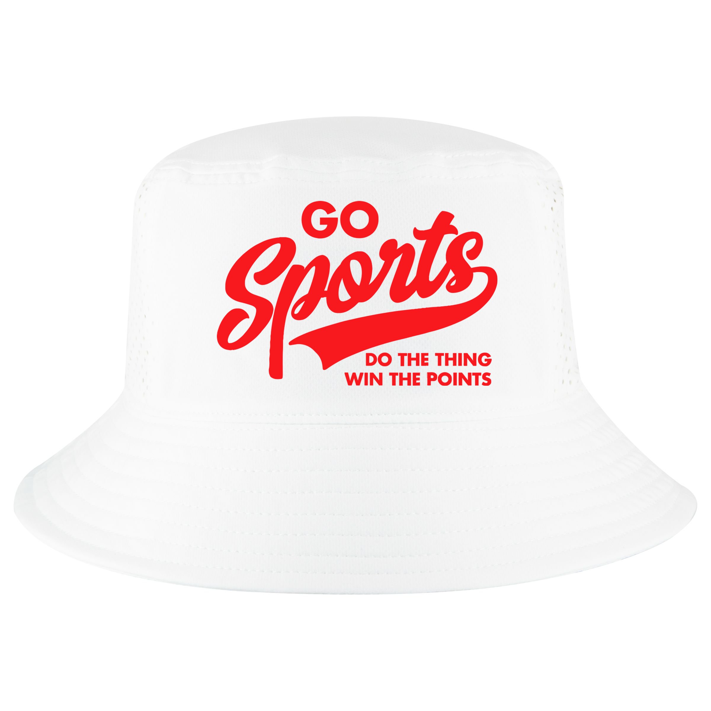 Go Sports Do The Thing Win The Points Funny Red Text Cool Comfort Performance Bucket Hat