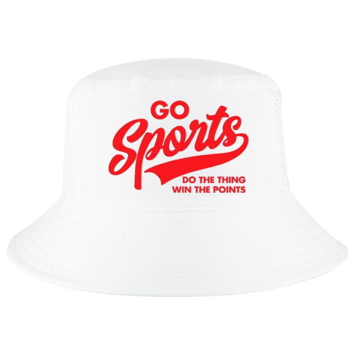 Go Sports Do The Thing Win The Points Funny Red Text Cool Comfort Performance Bucket Hat