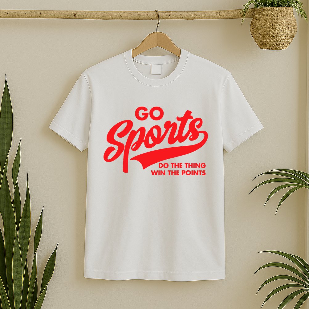 Go Sports Do The Thing Win The Points Funny Red Text T-Shirt