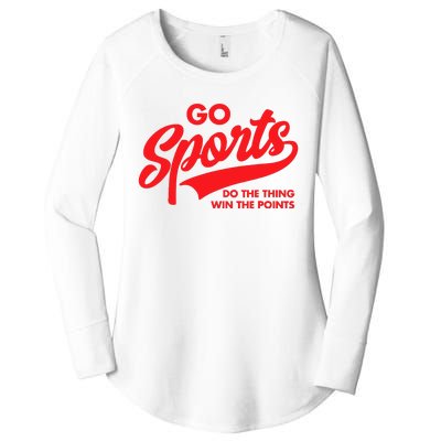 Go Sports Do The Thing Win The Points Funny Red Text Women's Perfect Tri Tunic Long Sleeve Shirt