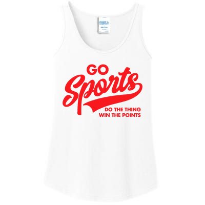 Go Sports Do The Thing Win The Points Funny Red Text Ladies Essential Tank