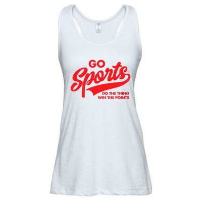 Go Sports Do The Thing Win The Points Funny Red Text Ladies Essential Flowy Tank