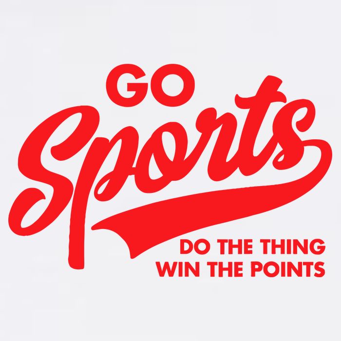 Go Sports Do The Thing Win The Points Funny Red Text Flat Bill Trucker Hat