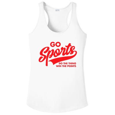 Go Sports Do The Thing Win The Points Funny Red Text Ladies PosiCharge Competitor Racerback Tank