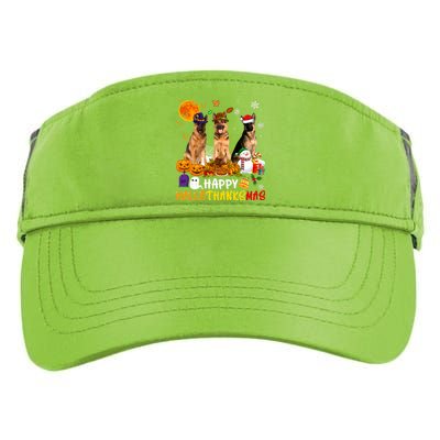 Ger Shepherd Dog Happy Hallothanksmas Xmas Dog Lover Cute Gift Adult Drive Performance Visor