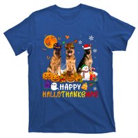 Ger Shepherd Dog Happy Hallothanksmas Xmas Dog Lover Cute Gift T-Shirt