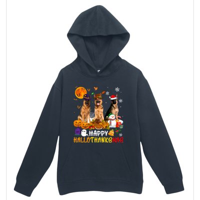 Ger Shepherd Dog Happy Hallothanksmas Xmas Dog Lover Cute Gift Urban Pullover Hoodie