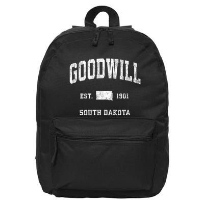 Goodwill South Dakota Sd Vintage Athletic Sports 16 in Basic Backpack
