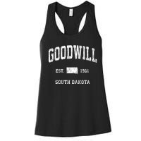 Goodwill South Dakota Sd Vintage Athletic Sports Women's Racerback Tank