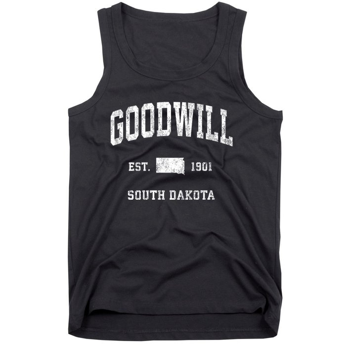 Goodwill South Dakota Sd Vintage Athletic Sports Tank Top