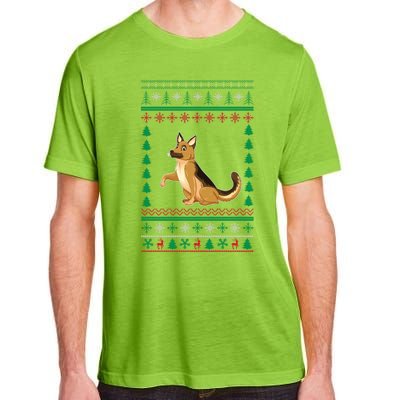 Ger Shepherd Dog Lover Boys Girls Xmas Ugly Sweater Party Gift Adult ChromaSoft Performance T-Shirt