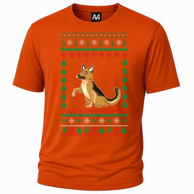 Ger Shepherd Dog Lover Boys Girls Xmas Ugly Sweater Party Gift Cooling Performance Crew T-Shirt