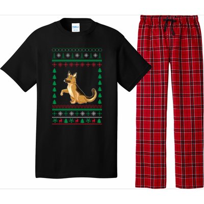 Ger Shepherd Dog Lover Boys Girls Xmas Ugly Sweater Party Gift Pajama Set