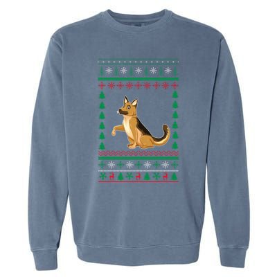 Ger Shepherd Dog Lover Boys Girls Xmas Ugly Sweater Party Gift Garment-Dyed Sweatshirt