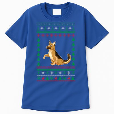 Ger Shepherd Dog Lover Boys Girls Xmas Ugly Sweater Party Gift Tall T-Shirt