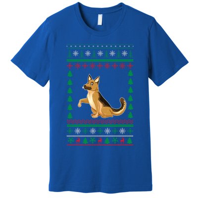 Ger Shepherd Dog Lover Boys Girls Xmas Ugly Sweater Party Gift Premium T-Shirt