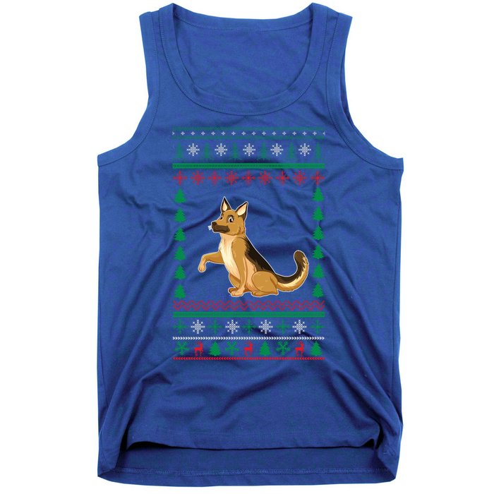 Ger Shepherd Dog Lover Boys Girls Xmas Ugly Sweater Party Gift Tank Top