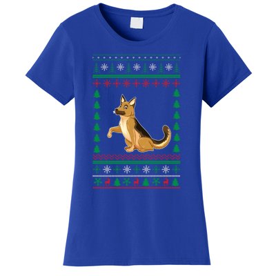 Ger Shepherd Dog Lover Boys Girls Xmas Ugly Sweater Party Gift Women's T-Shirt