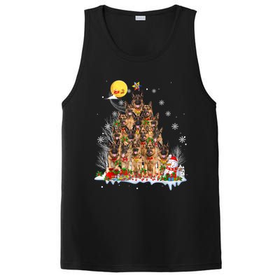 Ger Shepherd Dog Lover Matching Santa Christmas Tree Gift PosiCharge Competitor Tank