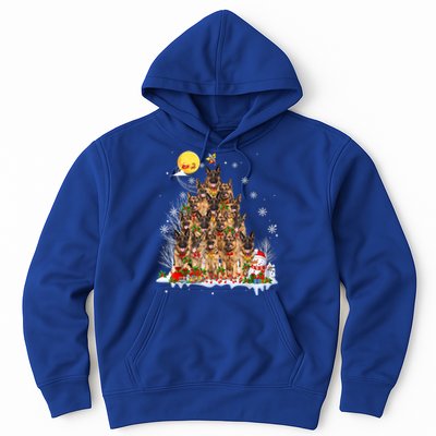 Ger Shepherd Dog Lover Matching Santa Christmas Tree Gift Hoodie