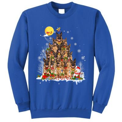 Ger Shepherd Dog Lover Matching Santa Christmas Tree Gift Sweatshirt