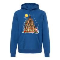 Ger Shepherd Dog Lover Matching Santa Christmas Tree Gift Premium Hoodie