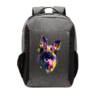 German Shepherd Dog Face Watercolor Colorful Pop Splash Art Vector Backpack