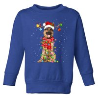 Ger Shepherd Dog Lover Santa Hat Christmas Xmas Lights Gift Toddler Sweatshirt