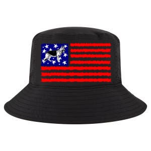 German Shepherd Dog Patriotic American Flag Gift Cool Comfort Performance Bucket Hat