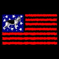 German Shepherd Dog Patriotic American Flag Gift 16 in Basic Backpack